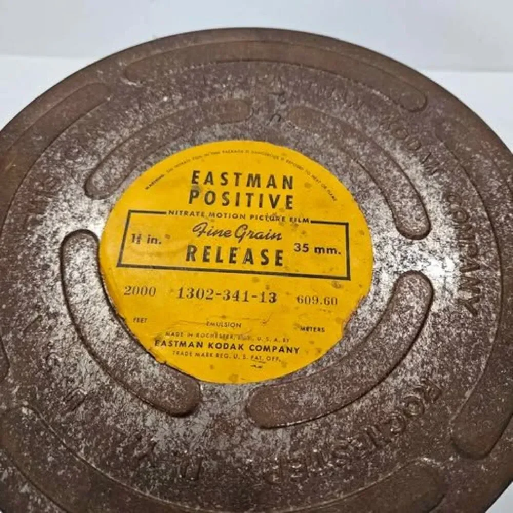Vintage Eastman 35mm Film Can  Storage Tin. Old and Rusted